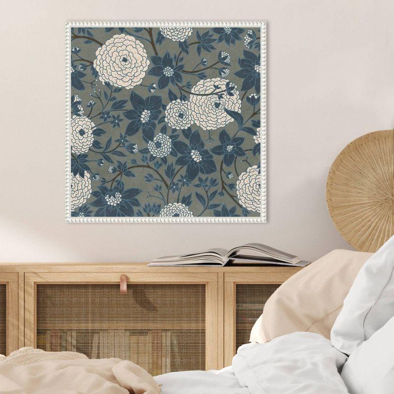 Amanti Art Puff Ball Vines Gray by Katie Oshea Framed Canvas Wall Art Print