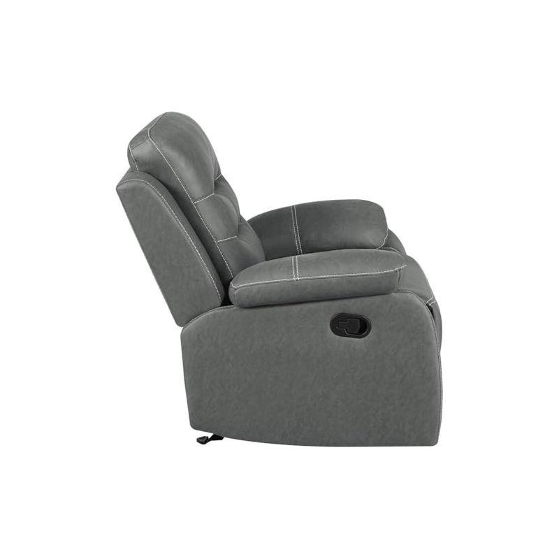 Coaster Home Furnishings Nova Upholstered Glider Recliner Chair Dark Grey