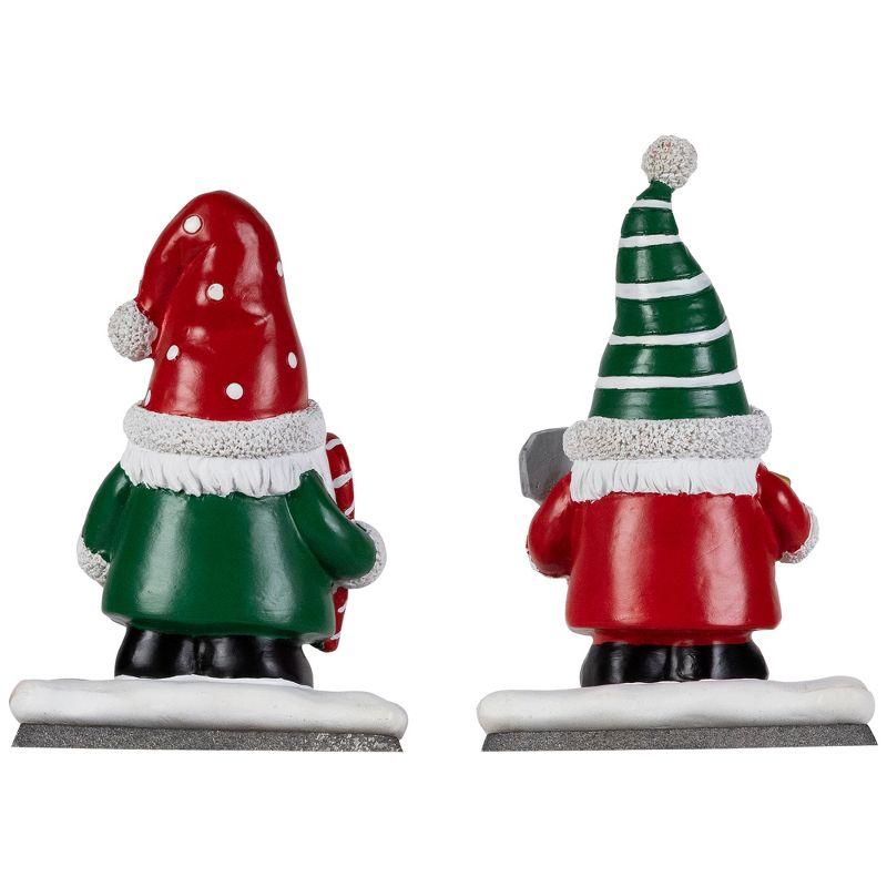 Northlight Santa Gnomes Christmas Stocking Holders - 6.25" - Set of 2