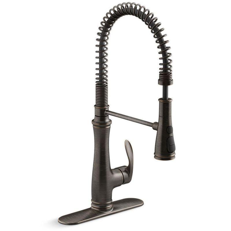 Kohler Bellera Single Handle Semi-Professional Pre-Rinse Kitchen Faucet with Three-Function Pull Down Sprayer