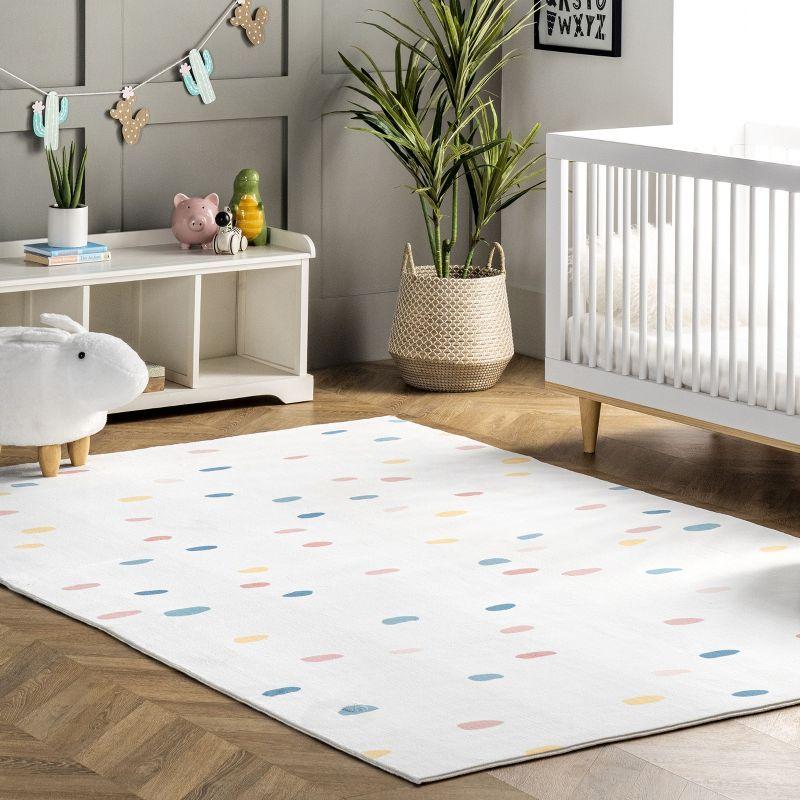 Nuloom Calla Kids Polka Dot Nursery or Playroom Indoor Area Rug