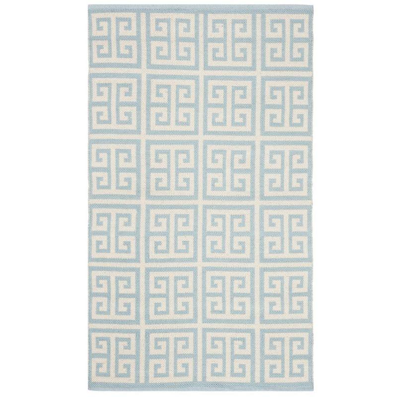 Montauk MTK724 Hand Woven Area Rug - Light Blue/Ivory - 4'x6' - Safavieh.