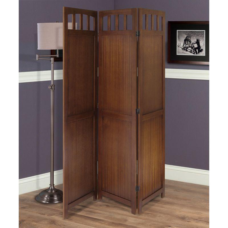 Basics 52.4'' W x 70'' H 3 - Panel Wood Folding Room Divider