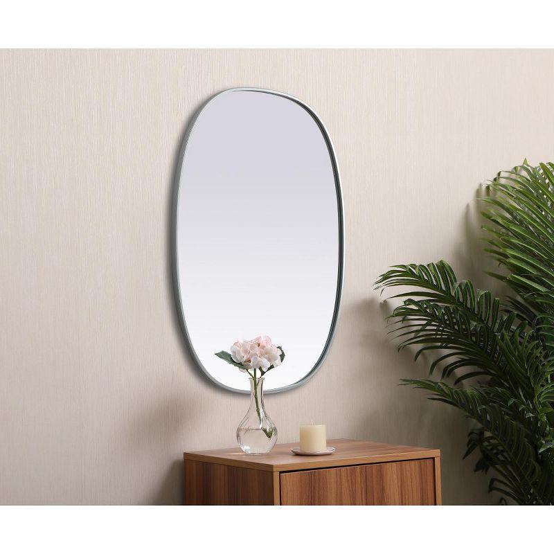Sabine Metal Curved Oval Wall Mirror