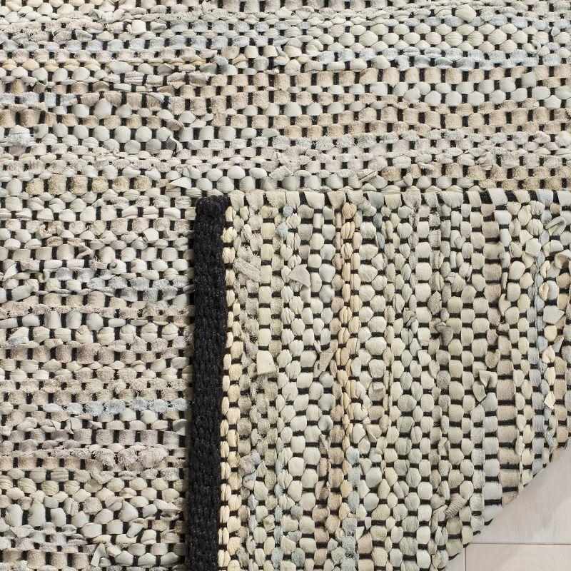 Vintage Leather VTL104 Hand Woven Indoor Area Rug - Beige - 5'x8' - Safavieh