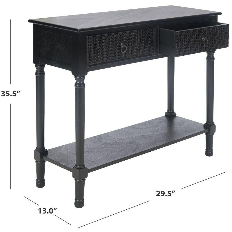 Haines 2 Drawer Console Table - CNS5727A - Black - Safavieh