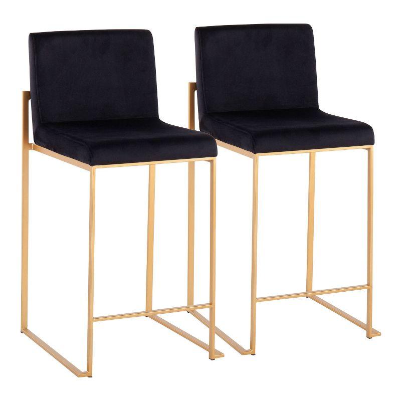 Rego Upholstered Counter Stool with Metal Frame