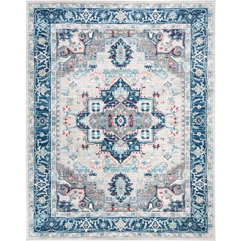 Brentwood BNT811 Power Loomed Area Rug - Light Grey/Blue - 8'x10' - Safavieh.