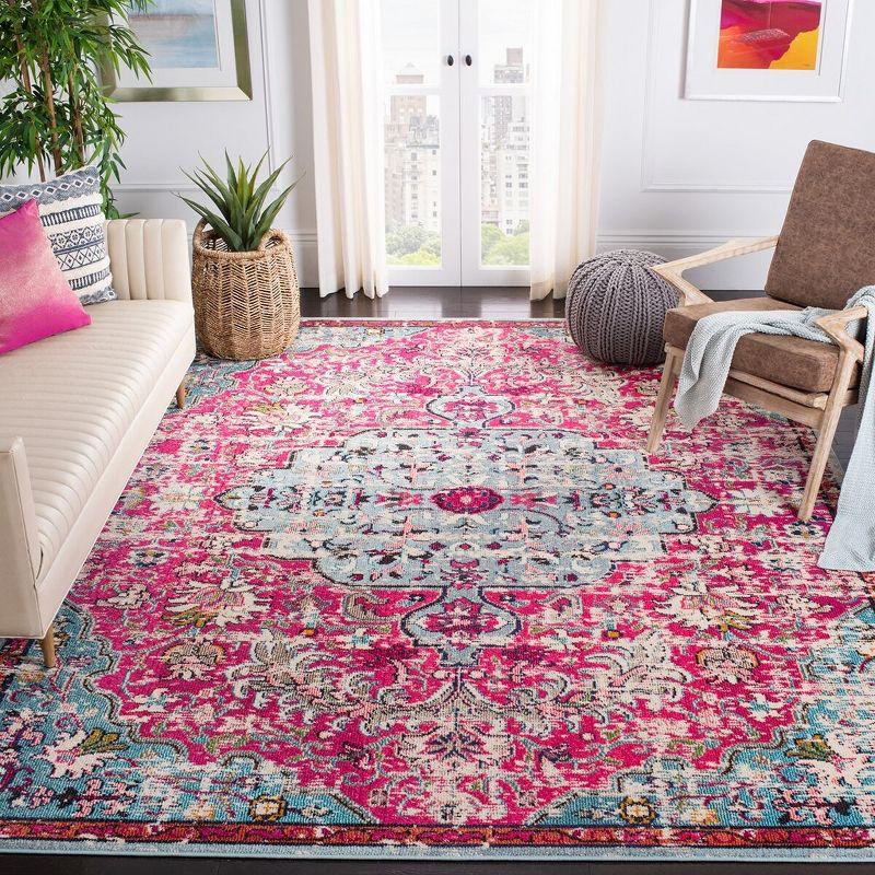 Madison MAD447 Power Loomed Indoor Area Rug - Fuchsia/Teal - 9'x12' - Safavieh