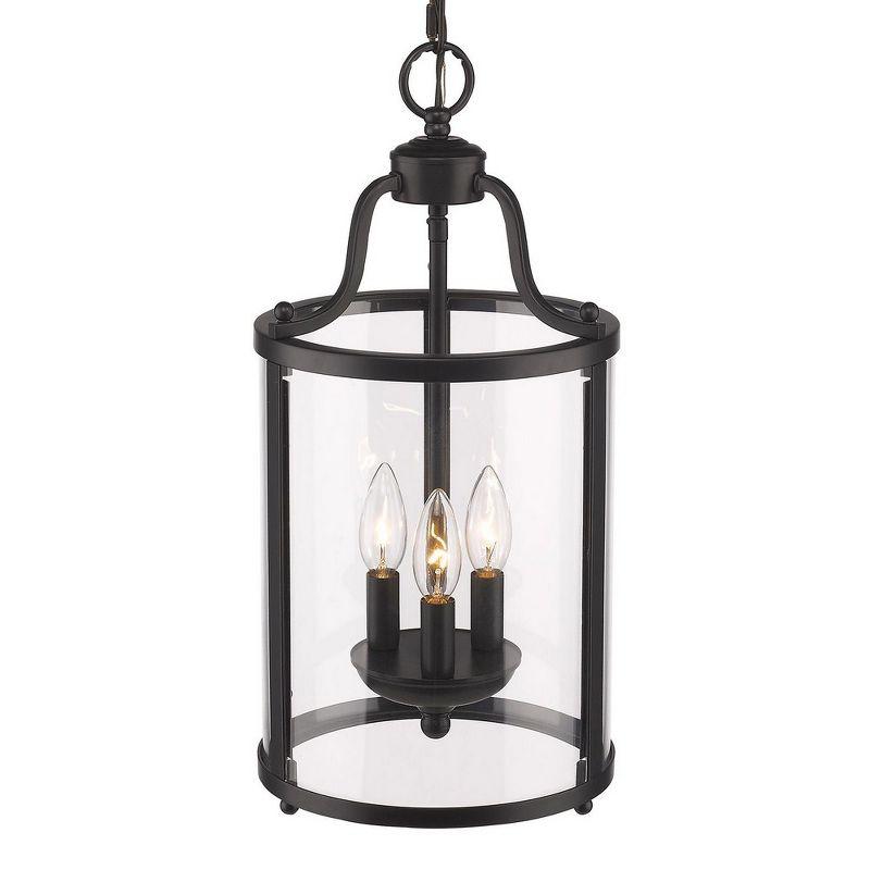 Payton 3-Light Mini Pendant in Rubbed Bronze and Glass