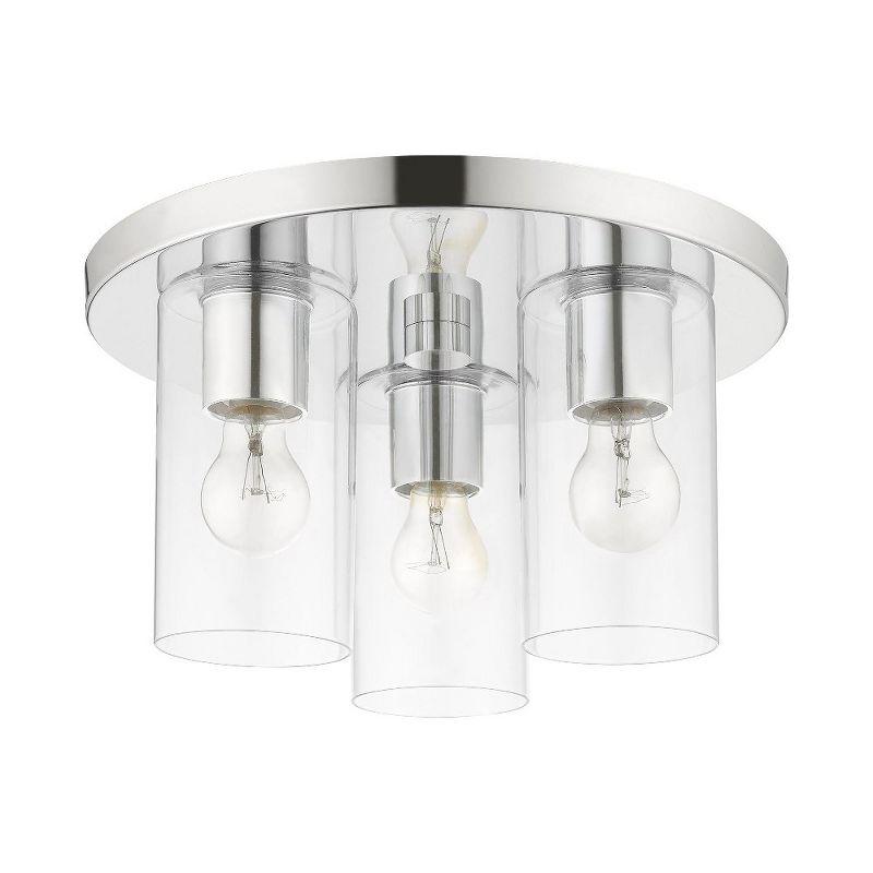 Livex Lighting Zurich 3 - Light Flush Mount in  Polished Chrome