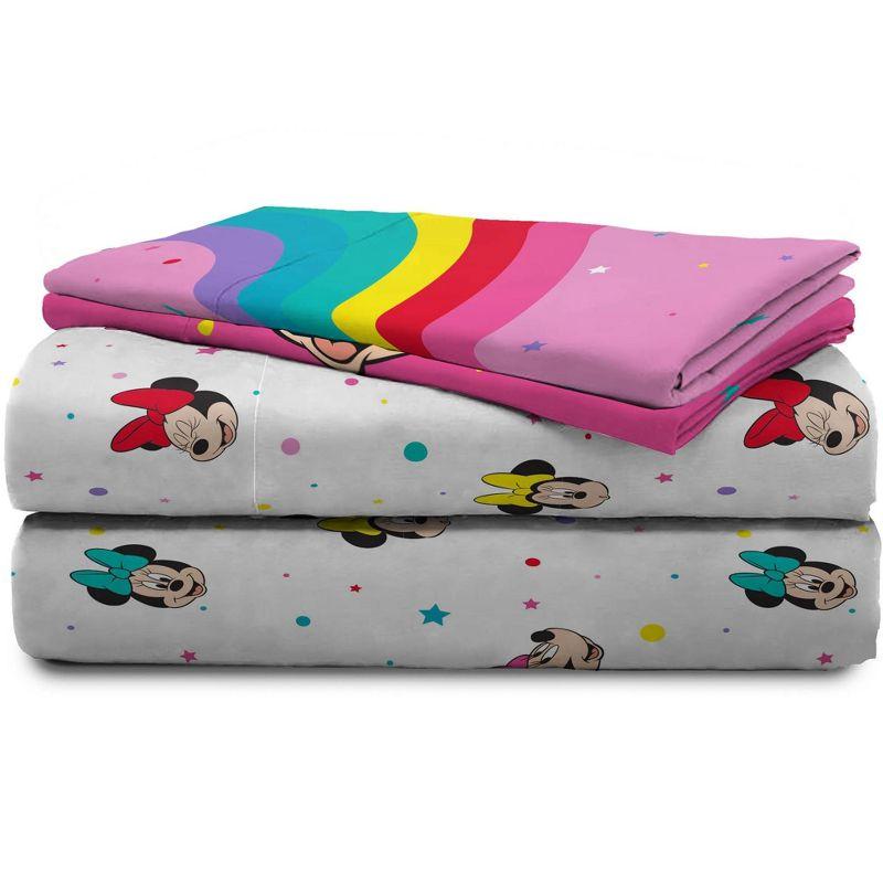 Sunny Side Up Disney Minnie Mouse Rainbow Dots Sheet Set