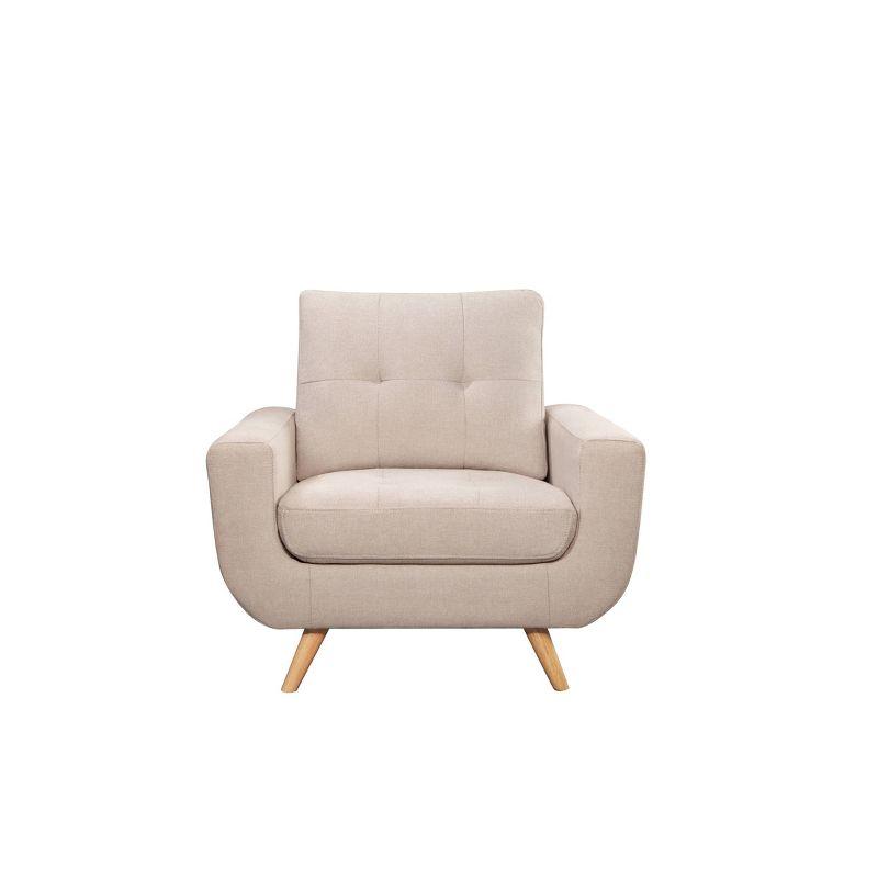 Polly Stain Resistant Fabric Armchair Ivory - Abbyson Living
