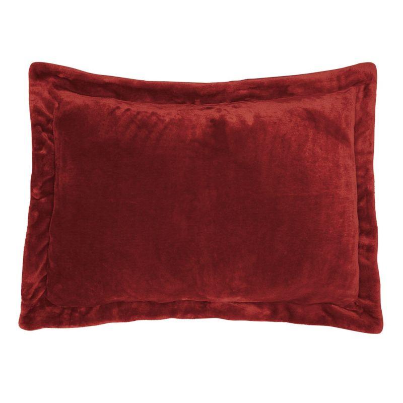 Paprika Red Microfleece Standard/Queen Sham