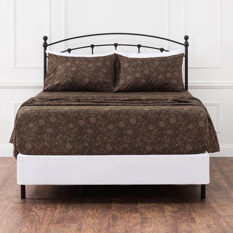 Chanasya Elegant Ultra Soft Floral Microfiber Percale Sheet Set