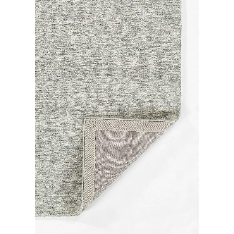 Momeni 5'x8' James Solid Handtufted Area Rug Light Gray: Wool, Low Pile, Rectangle, Indoor, Vacuum Care