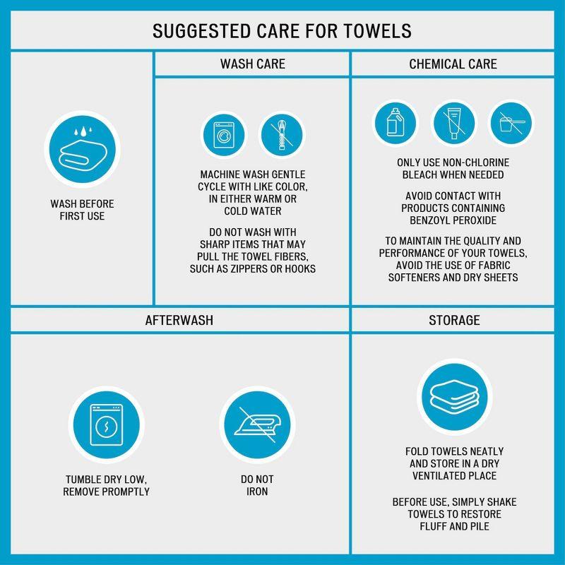 8pc Cotton Bath Towel Set Brown: Madison Park, Heavyweight Terry, OEKO-TEX Certified