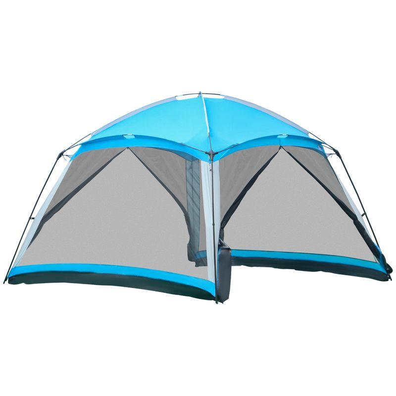 Outsunny 12' x 12' Screen House Room, 8 Person Camping Tent,Backpacking, and Traveling, Easy Set Up