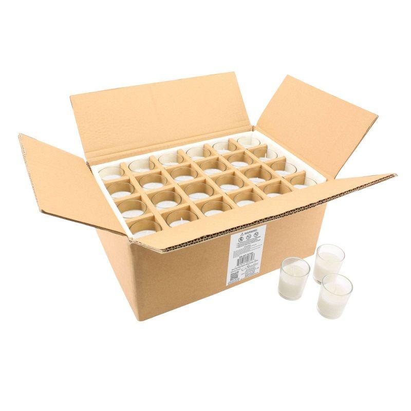 The Party Aisle™ Stonebriar Unscented Votive Candle with Glass Holder (Set of 48)