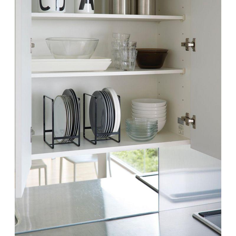 Yamazaki Home Plate Rack/Dish Stand/Dish Storage/Plate Holder, Large, Steel, Large