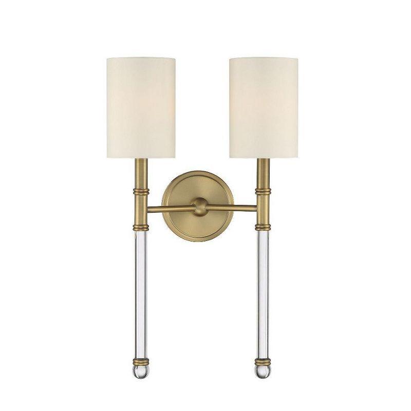 Savoy House Fremont 2 - Light Wall Light in  Warm Brass
