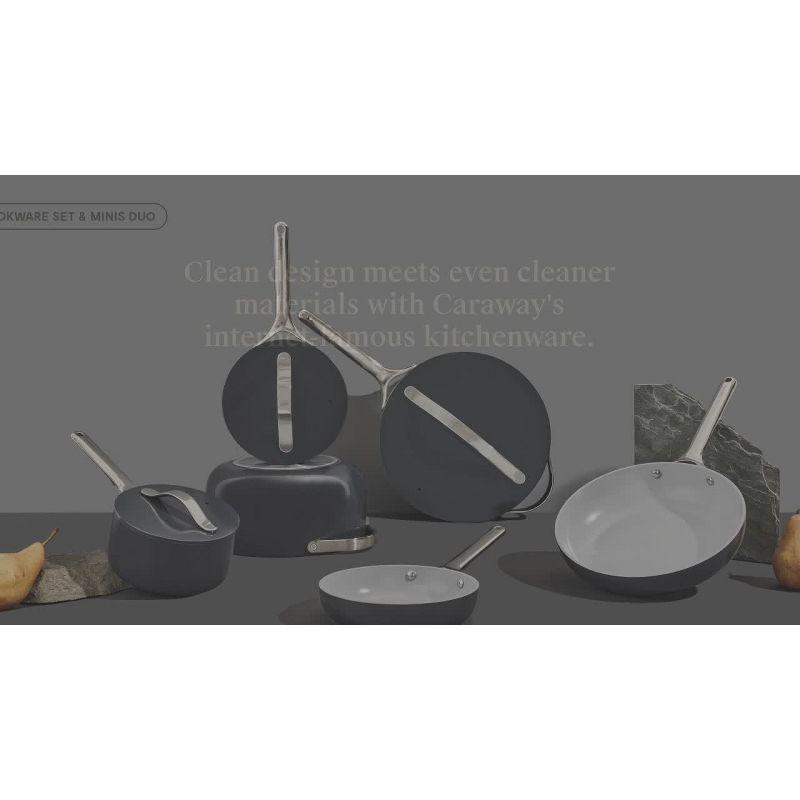 Caraway Home 10.5" Fry Pan Marigold: Nonstick Ceramic, Stainless Steel Handle, Oven-Safe, Induction Compatible