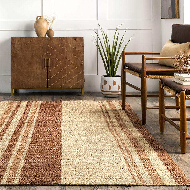 Nuloom Rubi Braided Stripes Jute Indoor Area Rug