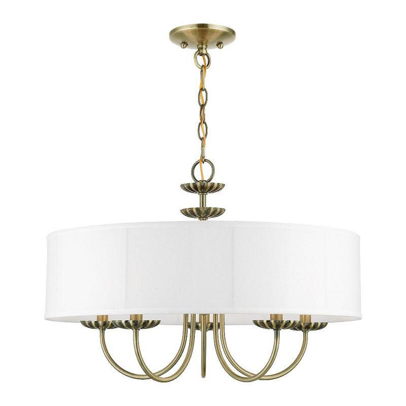 Livex Lighting Brookdale 5 - Light Pendant in  Antique Brass