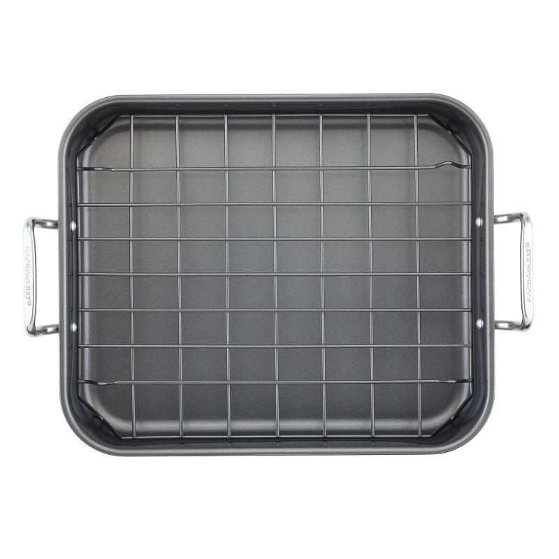 16.5" x 13.5" Nonstick Steel Roaster with Reversible Rack