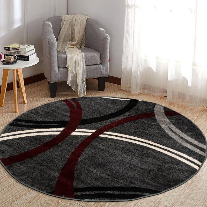 World Rug Gallery Contemporary Abstract Circles Design Area Rug