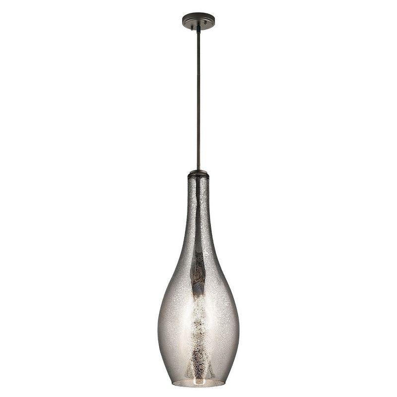 Everly 29.5" 1 Light Teardrop Pendant Clear Glass Chrome