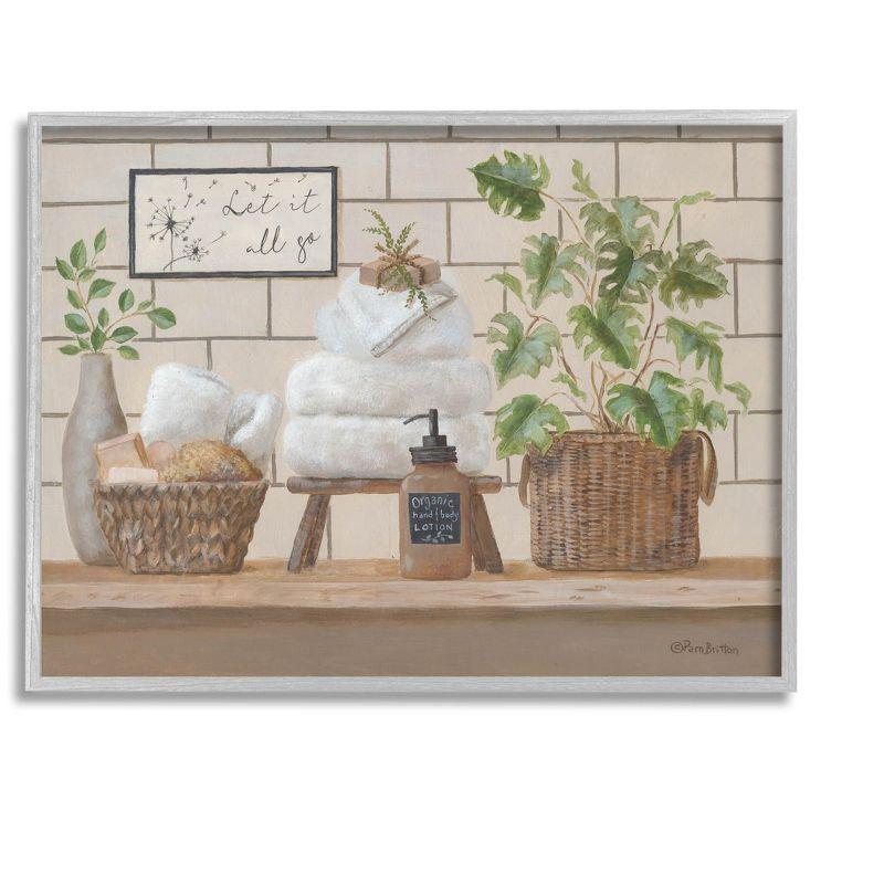 " Comforting Bathroom Spa Still Life " by Pam Britton Painting Print