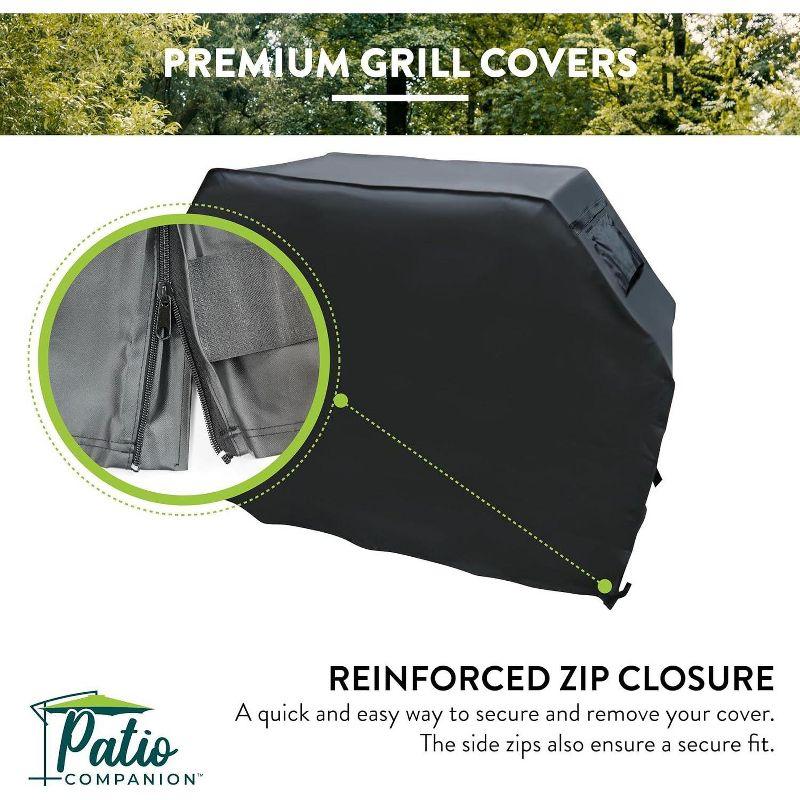 Patio Companion Premium, 72″ BBQ Grill Cover, 10 Year Warranty, Heavy-Grade UV Blocking Material, Waterproof and Weather Resistant, Gas Grill Cover