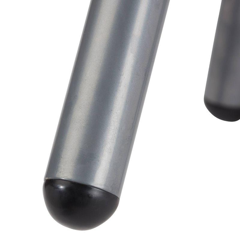 18"-24" Height Adjustable Swivel Accent Stool Wood Seat/Gray Frame - Hampden Furnishings