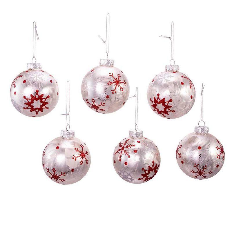 Kurt Adler Glass Christmas Ball Ornament (Set of 6)