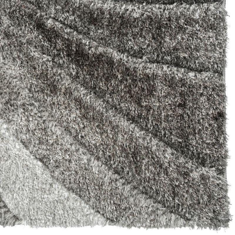 Luxe Weavers Modern Shag Geometric Area Rug, Gray 5x7
