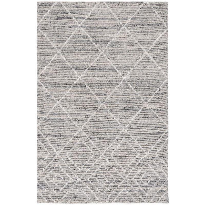 Ivory Kenya Hand-Knotted Pure Wool Textured Area Rug