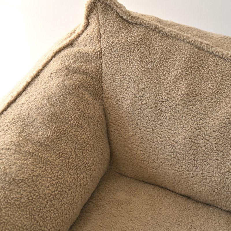 Bailan Teddy Loveseat Sofa,Upholstered Teddy Fabric Bean Bag Loveseat for Small Space-Maison Boucle