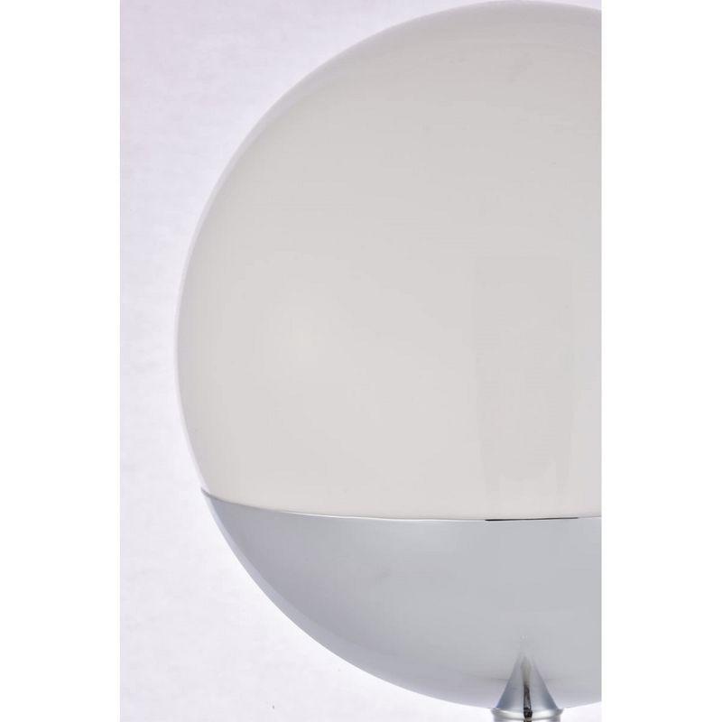 Elegant Lighting Eclipse 1 Light Chrome Floor Lamp With Frosted White Glass