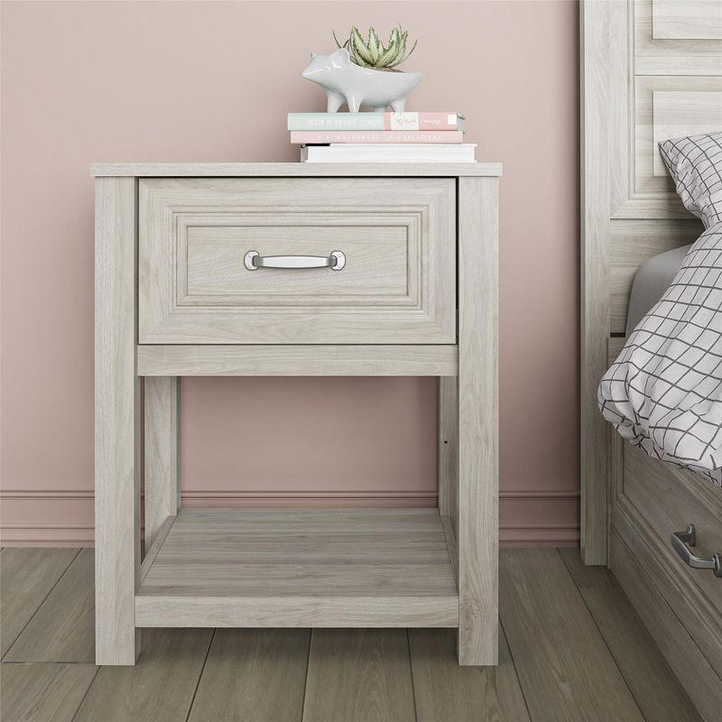 Sierra Ridge Levi Light Walnut Laminated Nightstand for Kids