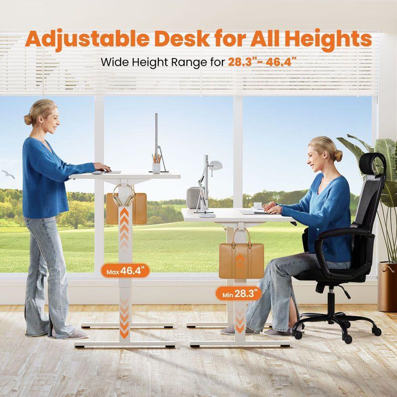 JIONJOY 40  Wide Height Adjustable Standing Desk - White