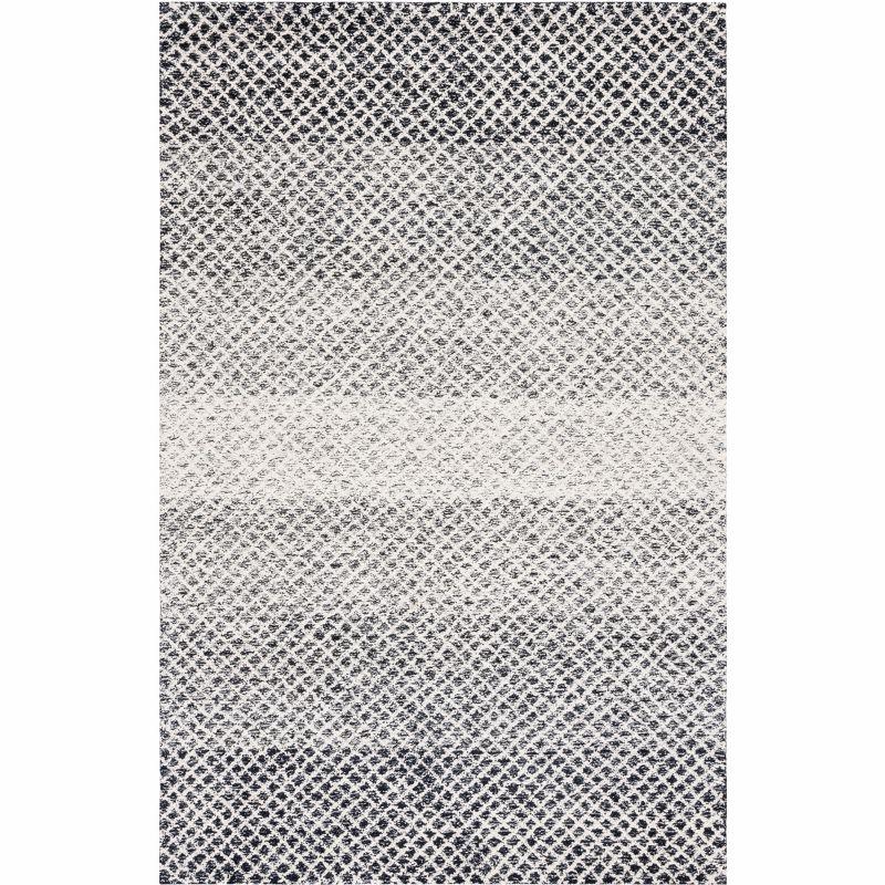 Micro-Loop MLP353 Hand Tufted Indoor Area Rug - Black/Ivory - 4'x6' - Safavieh