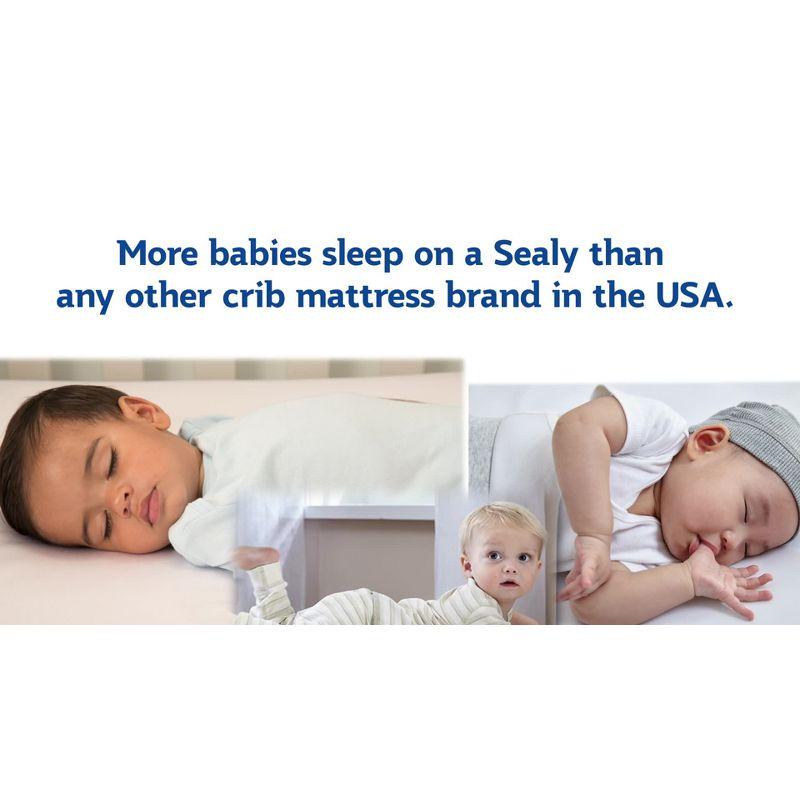 Sealy Baby Sealy Baby Cotton Comfort Waterproof 3-Sided Contoured Baby Diaper Changing Pad for Dresser or Changing Table, Baby Changing Pad - White, 32” x 16”