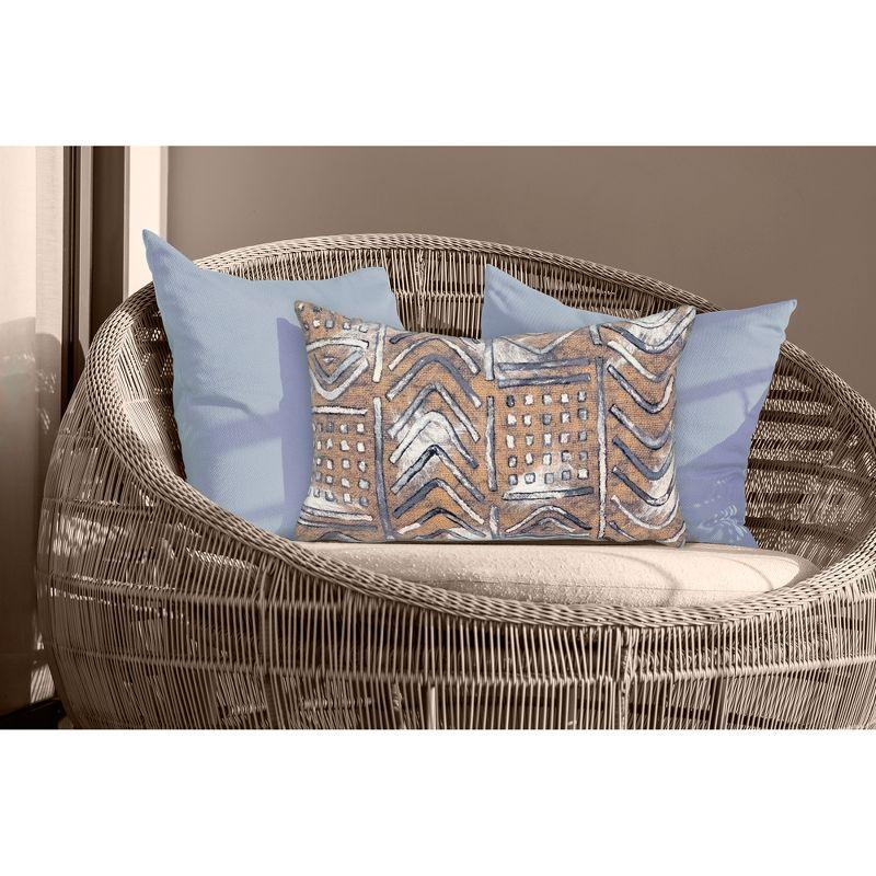 Bambara Indigo Beige 12"x20" Indoor/Outdoor Pillow