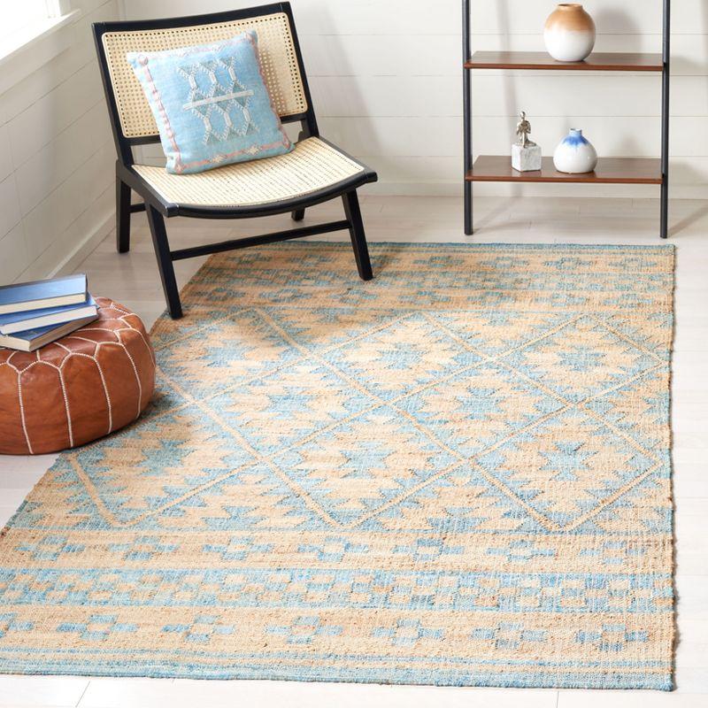 Kilim KLM757 Hand Woven Area Rug - Blue/Natural - 3'x5' - Safavieh.