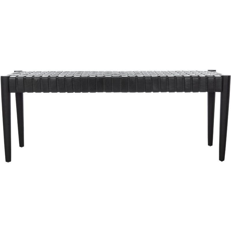 Orin 47" Woven Leather Bench