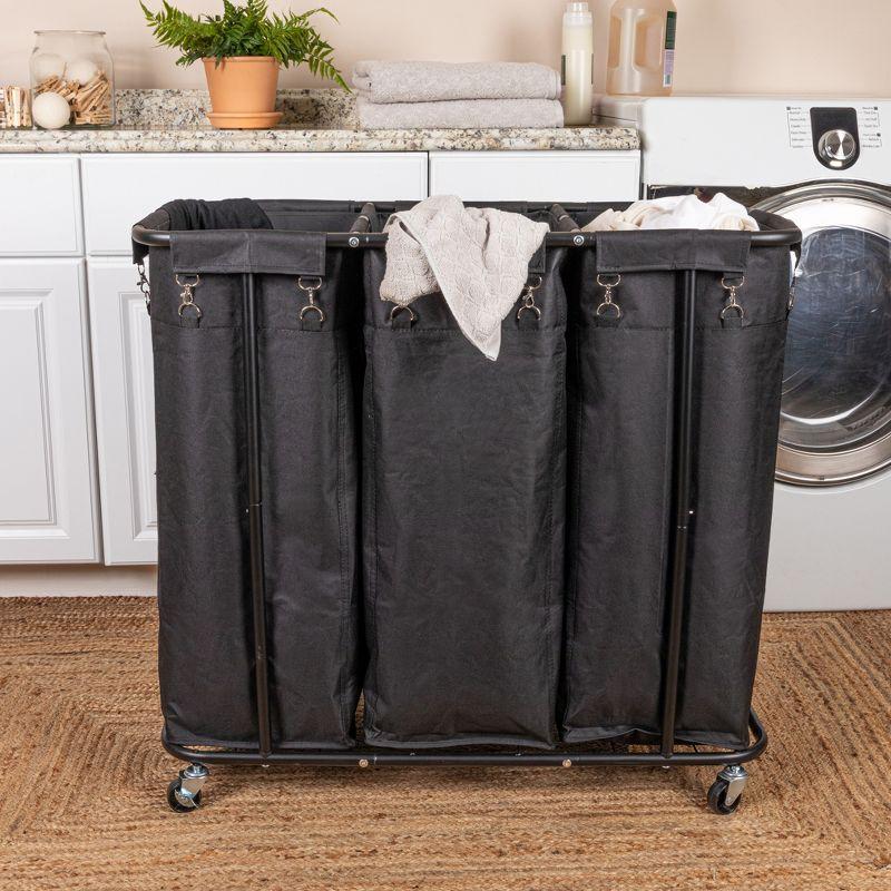 Laundry Sorter with Rolling Caster Wheels