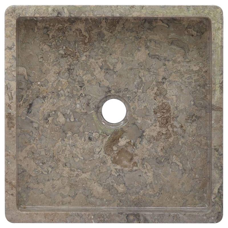 vidaXL Sink Gray 15.7 in.x15.7 in.x3.9 in. Marble