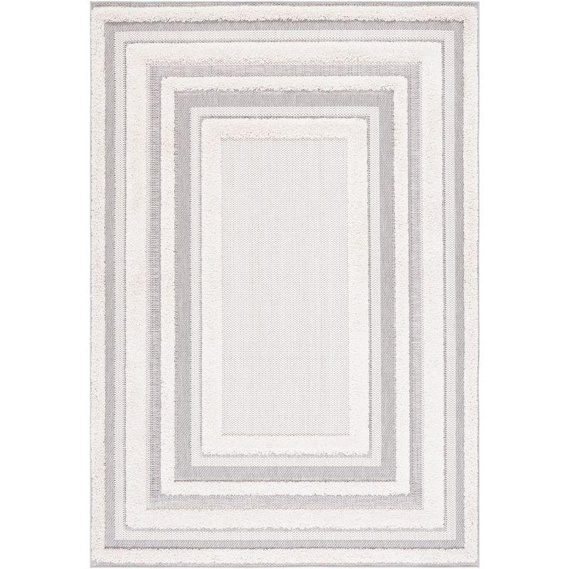Cottage COT214 Power Loomed Indoor/Outdoor Area Rug - Ivory/Gray - 8'x10' - Safavieh.