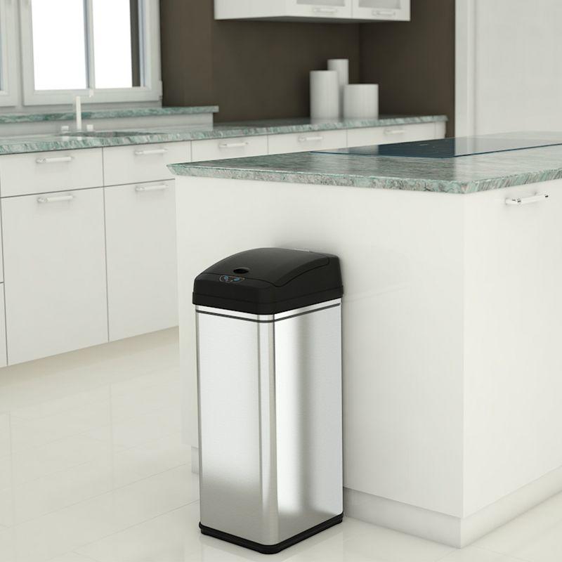 Deodorizer Automatic Touchless Stainless Steel 13 Gallon Motion Sensor Trash Can